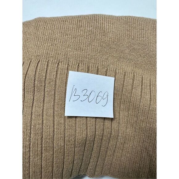 Old Navy Womens Cotton Blend Sweater Tan Long Sleeve V Neck Knit Sz L See Notes - Picture 12 of 12